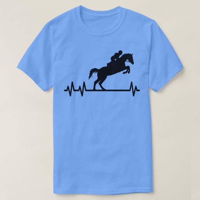 T-shirt Cheval Pulse Rider Heartbeat Equestrian (Design devant)