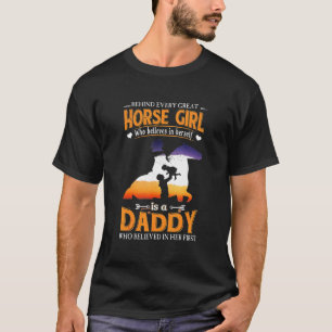 T-shirt Cheval Qui Croit Est Un Papa
