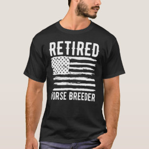 T-shirt Cheval retraité Profession d'éleveur Drapeau améri