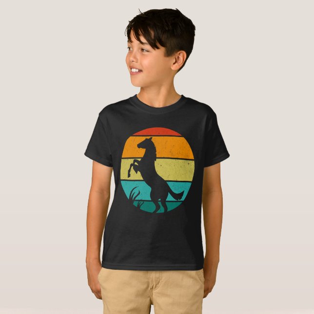 T-shirt Cheval rétro (Devant entier)