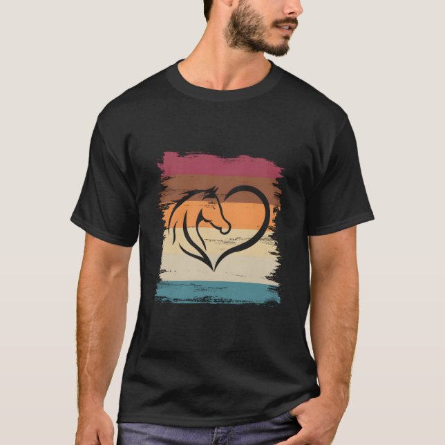 T-shirt Cheval rétro (Devant)