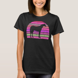 T-shirt Cheval Rétro Cheval Vintage Silhouette Ferme Anima