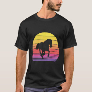 T-shirt Cheval Retro Vintage détendu 60s les années 70 Sun