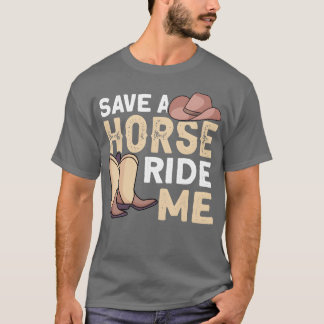 T-shirt Cheval Ride Cowboy vintage