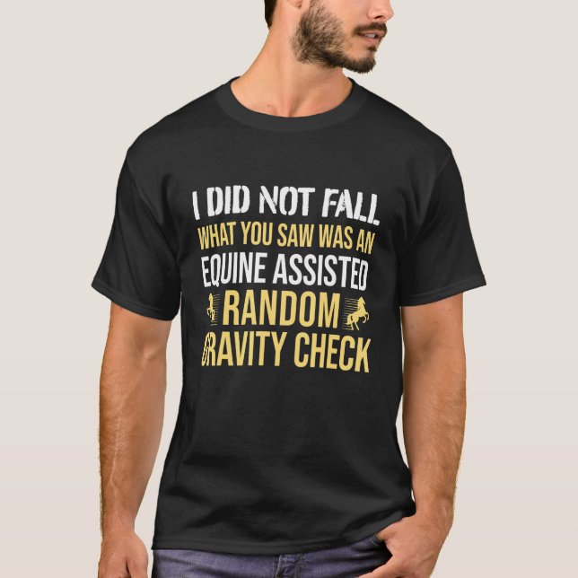 T-shirt Cheval Rider Gravity Check Horseback équitation (Devant)