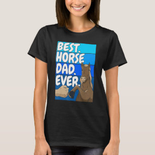 T-shirt Cheval Rider Meilleur Cheval Papa Jamais Horseback