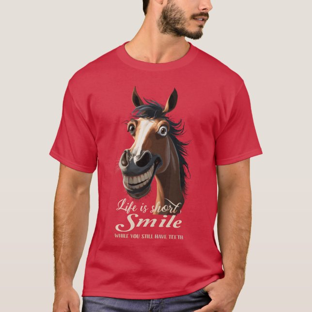 T-shirt Cheval Rire et Spectacle avec famille Horseshoe (Devant)