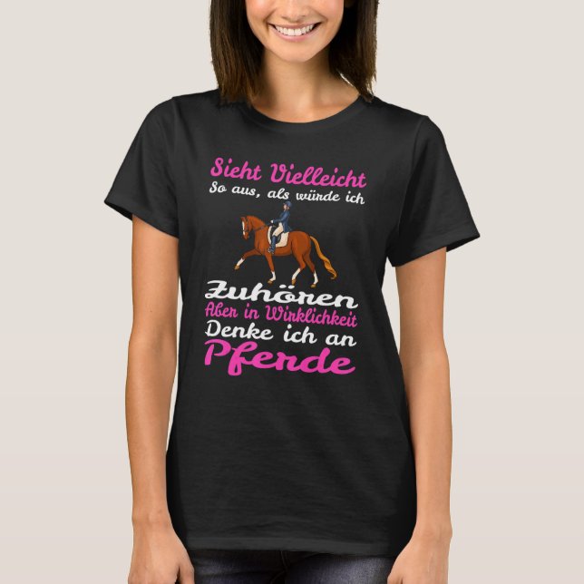 T-shirt Cheval sarcastique disant Cavalière de femmes à ch (Devant)