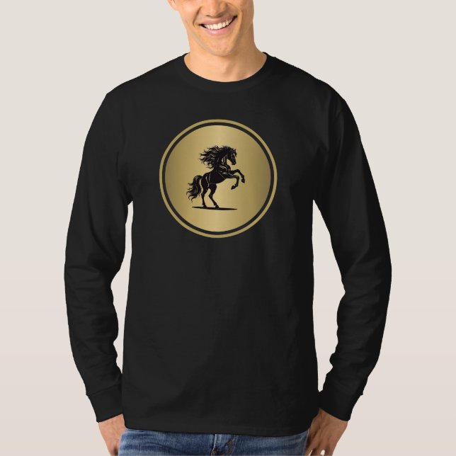 T-Shirt Cheval Sauvage Doré Esprit Sauvage (Devant)