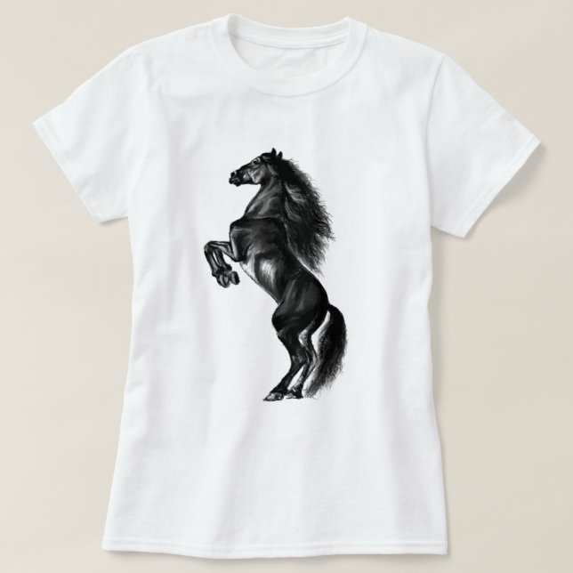 T-shirt Cheval sauvage droit (Design devant)