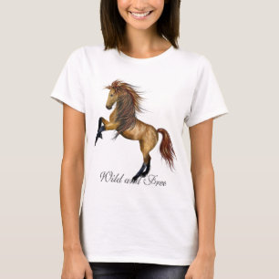 T-shirt Cheval sauvage et libre