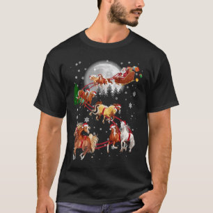 T-shirt Cheval Sleigh Décoration Arbre de Noël Snow S