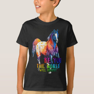 T-shirt Cheval Soyez Vous Le Monde Ajustera