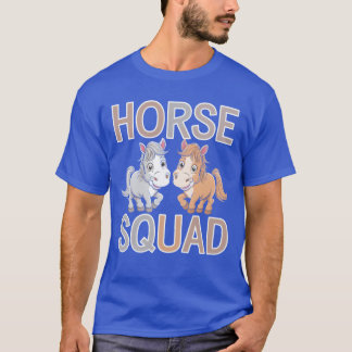 T-shirt Cheval Squad Groupe Famille Ami