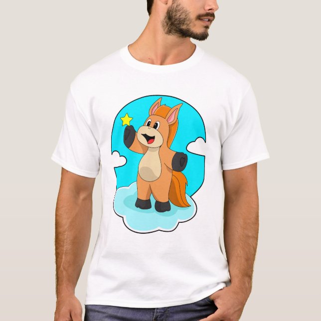 T-shirt Cheval sur nuages (Devant)