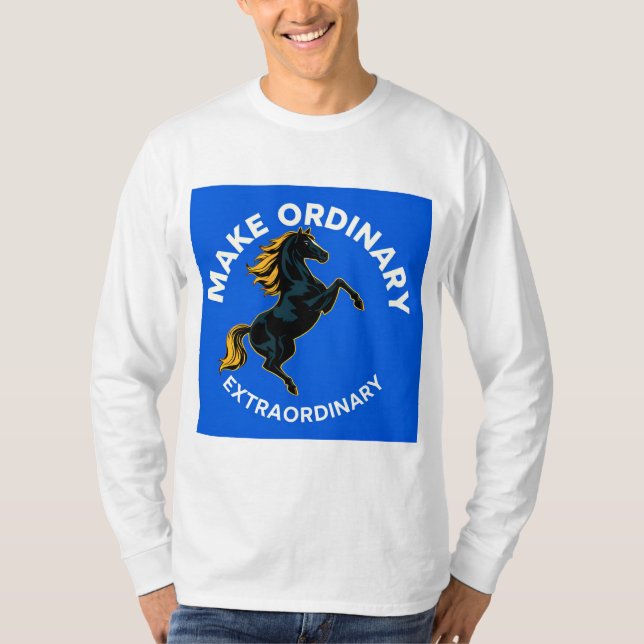 T-shirt Cheval symbolisant la motivation (Devant)