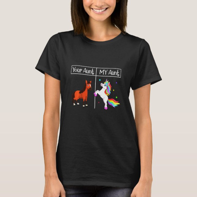 T-shirt Cheval Tante Unicorn Tante Niece Nephew (Devant)