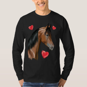 T-shirt Cheval Tête Aquarelle Equestre Hommes femmes équit