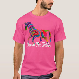 T-shirt Cheval Trotter Missouri Fox Rainbow Fade