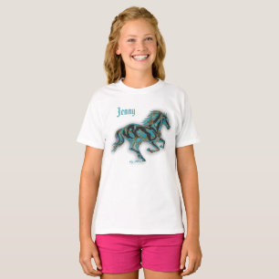 T-shirt Cheval Turquoise