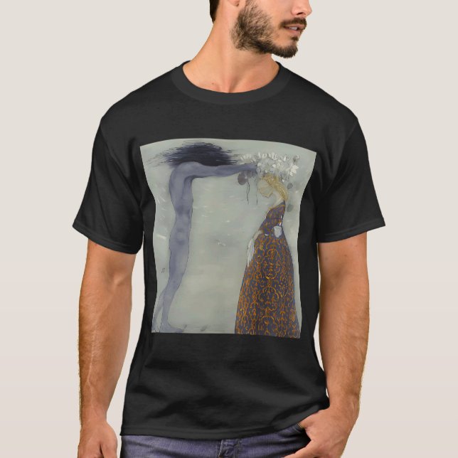 T-shirt cheval tuyau et fleur rouge de Joan Miro (Devant)