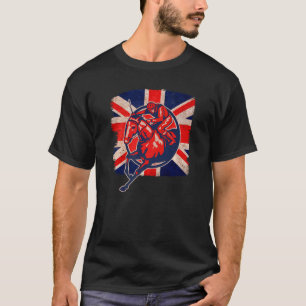 T-shirt Cheval Uk Royaume-Uni Drapeau Hommes Femmes Filles