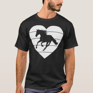 T-shirt Cheval Valentines Jour Coeur Femmes Cheval Lover E