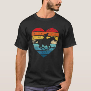 T-shirt Cheval vintage Coeur Equestre Hommes Femmes Cheval