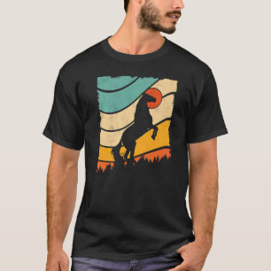 T-shirt Cheval vintage Retro Sunset Cheval Animaux Sauvage