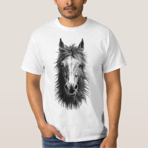 T-shirt Cheval Visage Art Tee