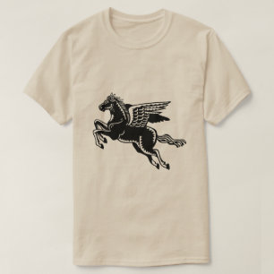 T-shirt Cheval volant - noir et blanc