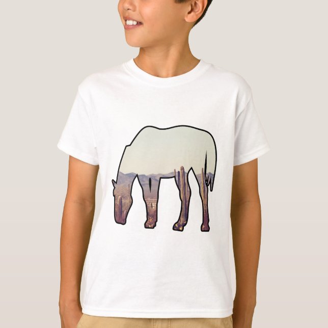 T-shirt cheval western avec cactus (Devant)
