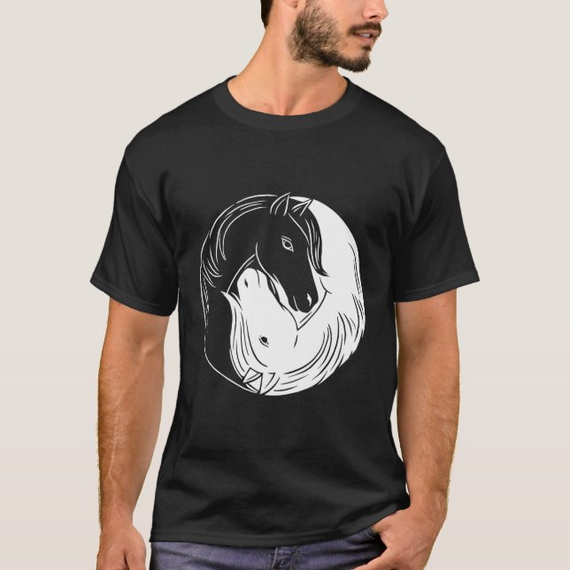 T-shirt Cheval Yin Et Yang (Devant)