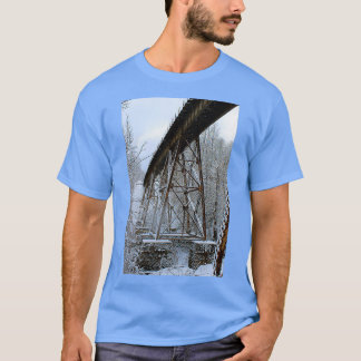 T-shirt Chevalet de chemin de fer dans la neige