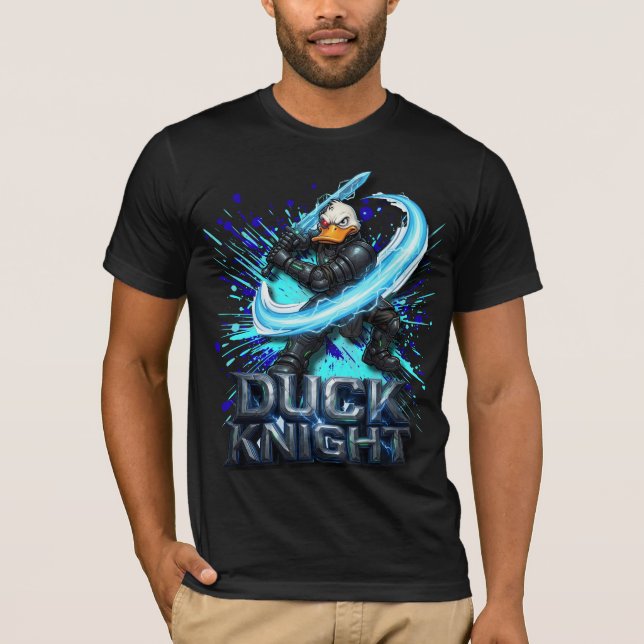 T-Shirt Chevalier Canard 3D Guerrier Canard Cyber (Devant)