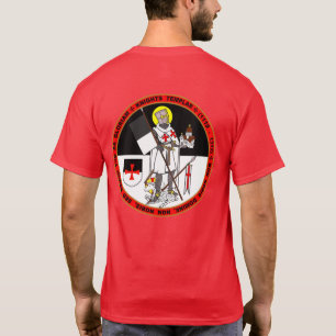 T-shirt Chevalier chemise noire et blanche de Templar de