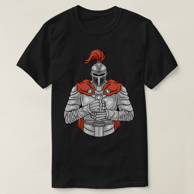T-shirt Chevalier Chevalier Médiéval Chevalier Bataille Im (Design devant)