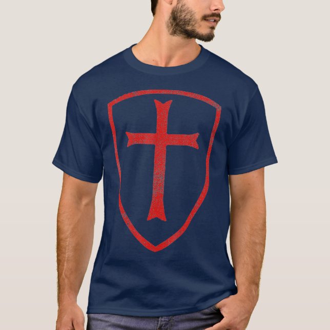 T-shirt Chevalier Croiseur Templier Croisader Hommes Disto (Devant)