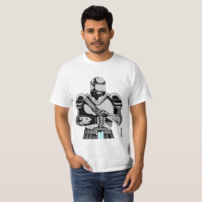 T-shirt Chevalier dans l'armure brillante (Devant entier)
