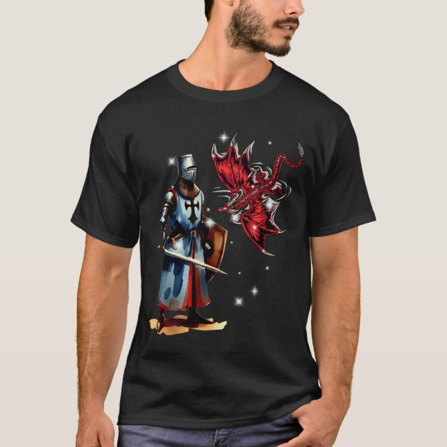 T-shirt Chevalier de Conte de Fées Enfant Armure de Cheval (Devant)