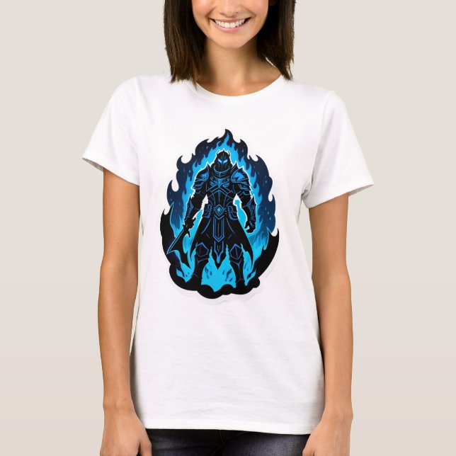 T-shirt Chevalier de l'Ombre de Frostfire – Édition Blue I (Devant)