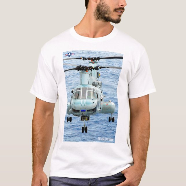 T-SHIRT CHEVALIER DE MER CH-46E (Devant)