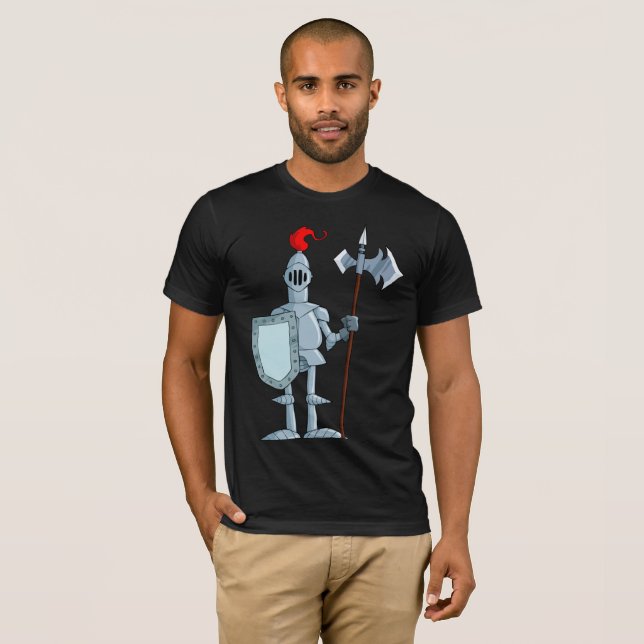 T-shirt Chevalier en armure médiévale (Devant entier)