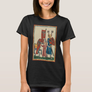 T-shirt Chevalier et écureuil, Art médiéval du XIVe siècle