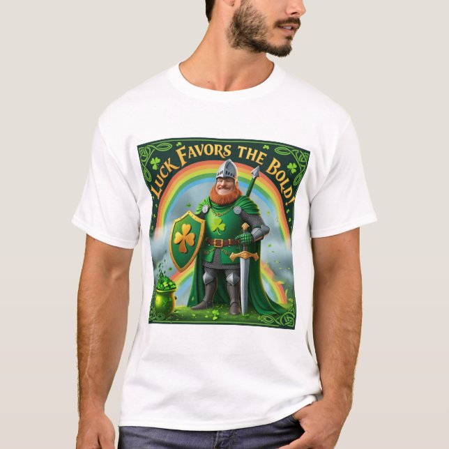 T-shirt Chevalier irlandais chanceux - Saint Patrick (Devant)