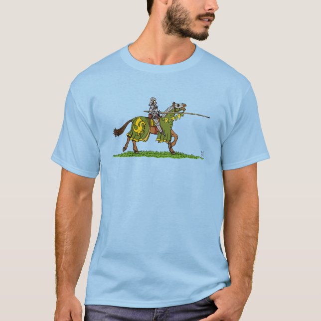T-shirt Chevalier médiéval chargeant (Devant)