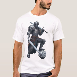 T-shirt chevalier ou paladin en armure pleine assiette