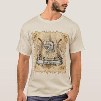 T-shirt Chevalier sépia Bouclier nom de famille