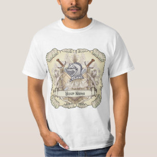 T-shirt Chevalier Sepia Bouclier nom de famille
