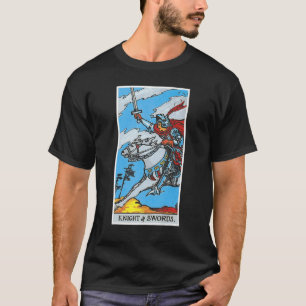 T-shirt Chevalier Templier Chevalier Des Épées Carte Tarot